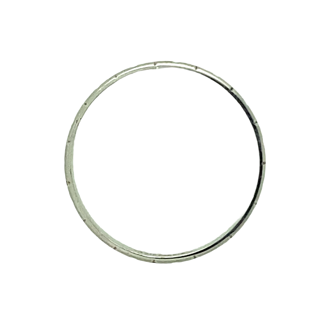 New 9ct White Gold 4mm Patterned Wedding Band Ring