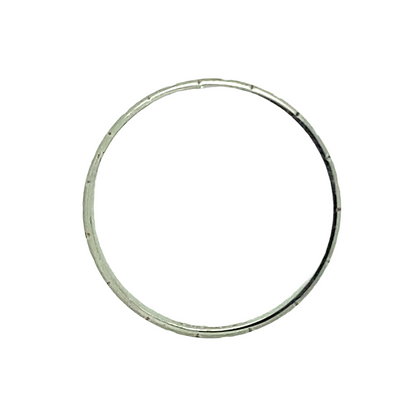 New 9ct White Gold 4mm Patterned Wedding Band Ring