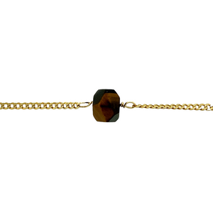 New 9ct Yellow Gold & Tigers Eye stone on an 18" curb chain with the weight 4.20 grams. The tigers eye stone is approximately 10mm by 8mm. Tigers eye is said to support wellness and is grounding. It encourages your confidence, clarity and focus. Tigers eye also helps to promote self confidence and inner strength as well as ward off negative energy.