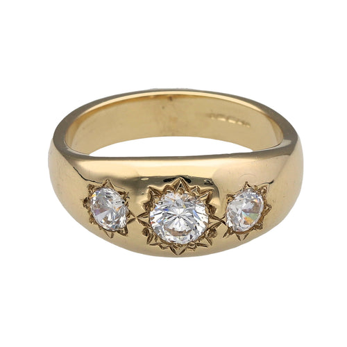 New 9ct Gold & Cubic Zirconia Signet Ring