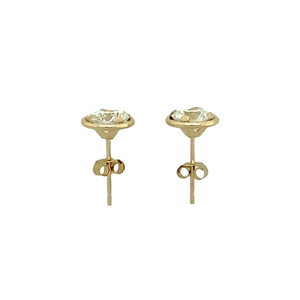 9ct Gold 5mm Cubic Zirconia Halo Stud Earrings