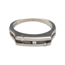 Load image into Gallery viewer, 9ct White Gold &amp; Diamond Open Bar Ring
