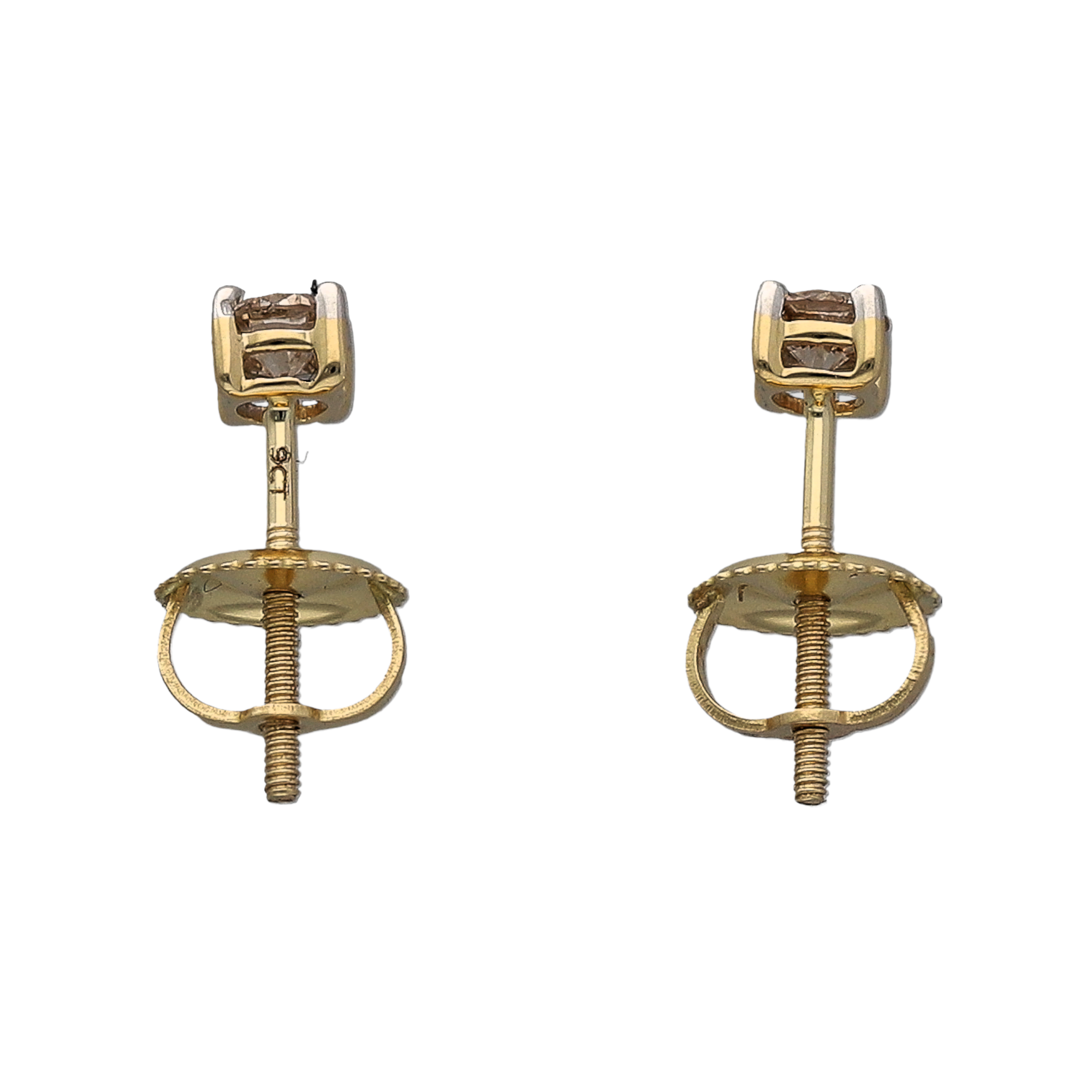 9ct gold screw back stud earrings deals