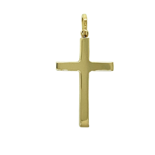 New 9ct Gold Plain Cross Pendant