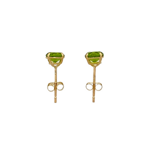 New 9ct Gold August Birthstone Stud Earrings