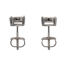 Load image into Gallery viewer, New 9ct White Gold &amp; Multi Set Diamond 50pt Stud Screwback Earrings
