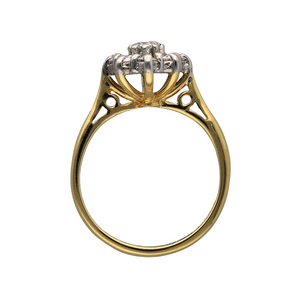 18ct Gold & Diamond Flower Cluster Ring