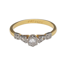 Load image into Gallery viewer, 18ct Gold &amp; Platinum Diamond Set Solitaire Ring

