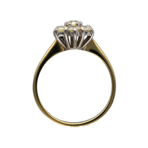 18ct Gold & Diamond Set Cluster Flower Ring