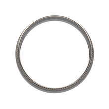 Load image into Gallery viewer, 9ct White Gold Millgrain Wedding Band Ring
