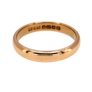 Preowned 22ct Yellow Gold 3mm Wedding Band Ring in size P with the weight 5.20 grams