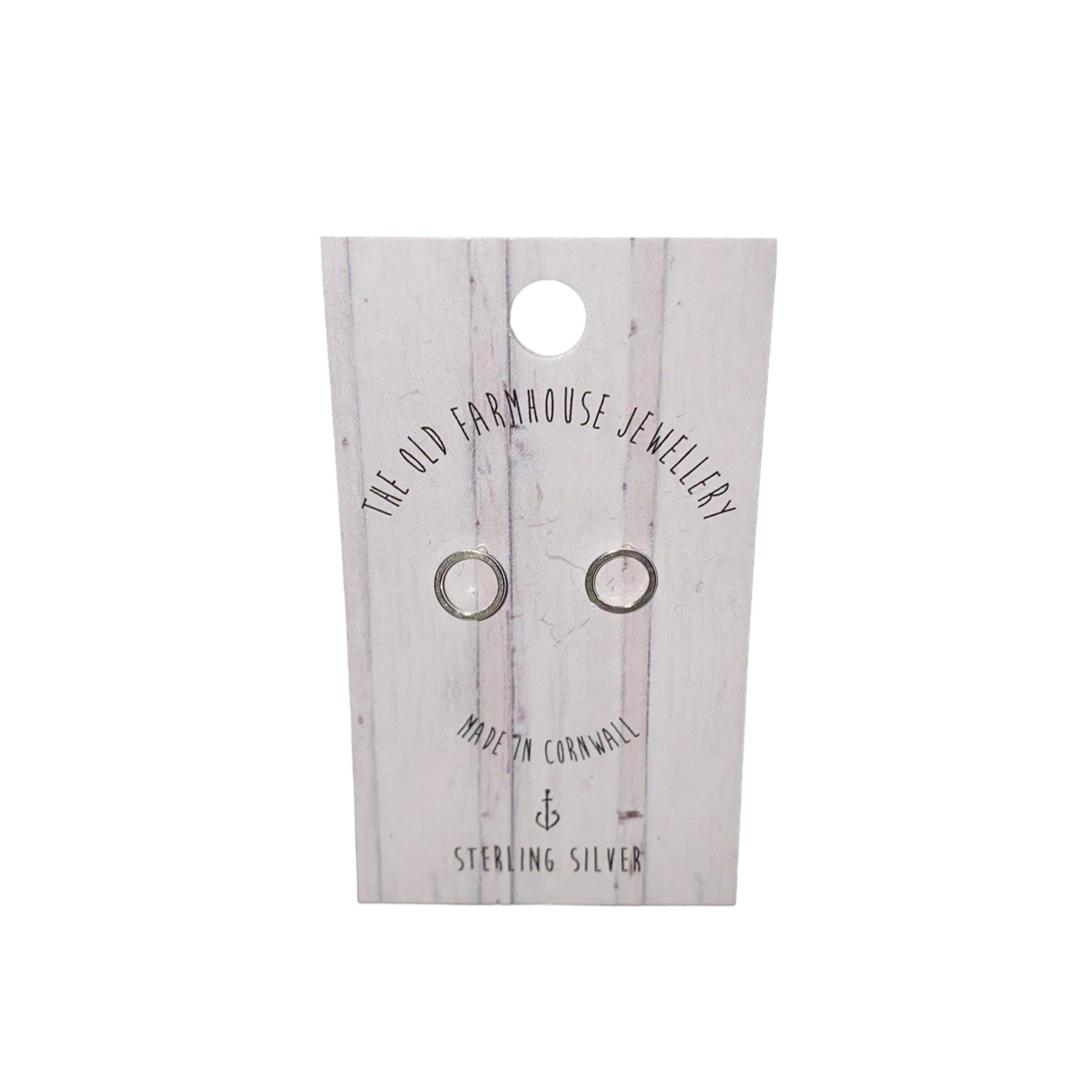 925 Silver Circle Stud Earrings with the weight 0.30 grams and 6mm diameter