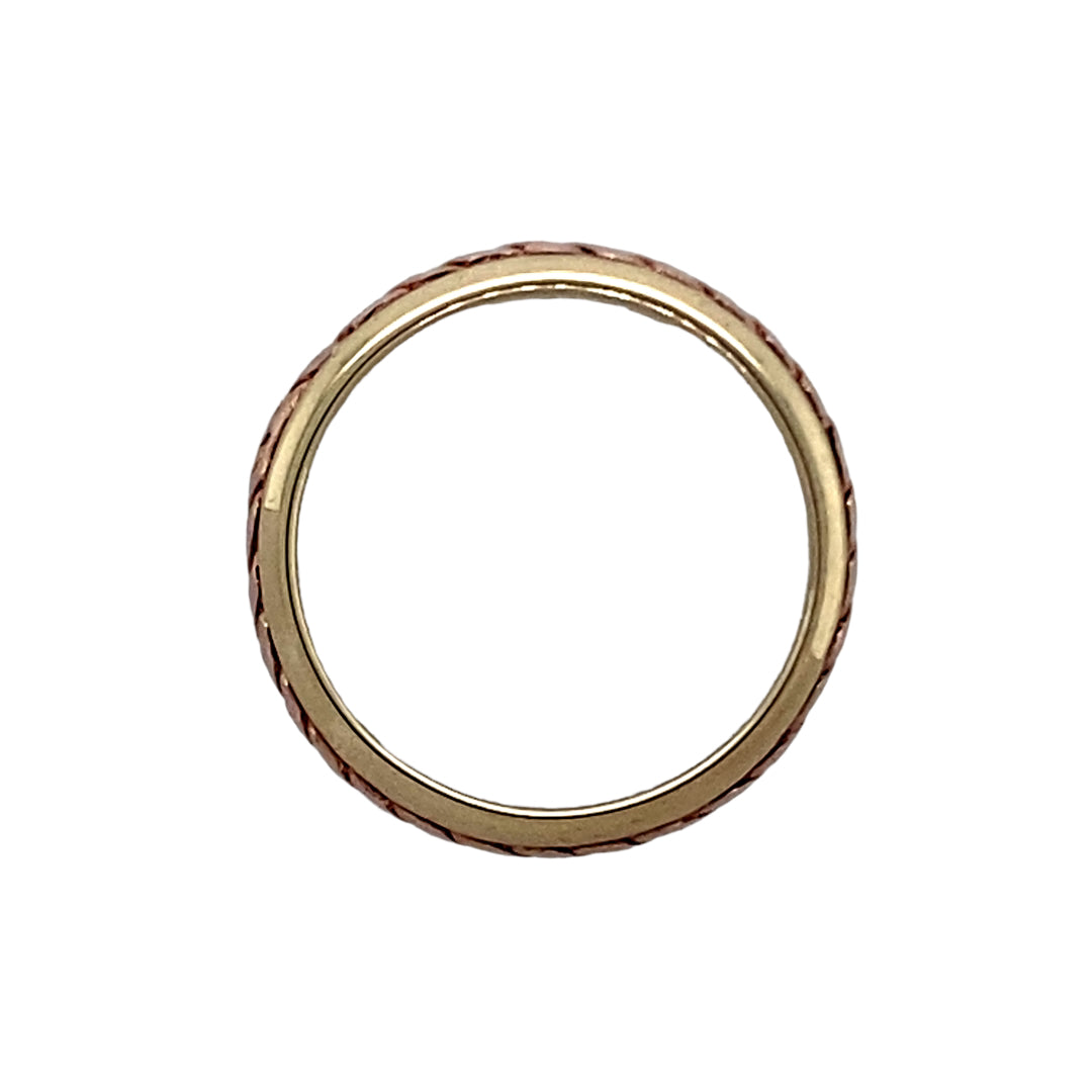 9ct Gold Clogau Inlaid Twist Band Ring