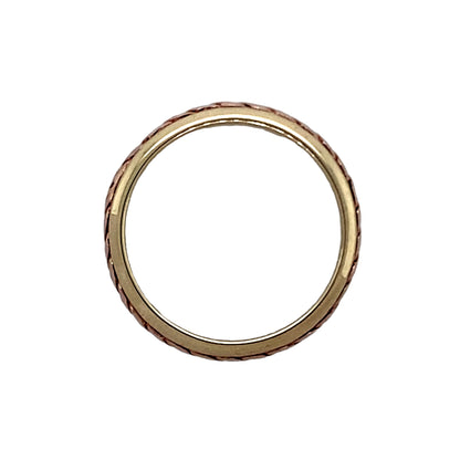 9ct Gold Clogau Inlaid Twist Band Ring