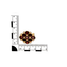 Load image into Gallery viewer, 9ct Gold Garnet &amp; Seed Pearl Set Brooch
