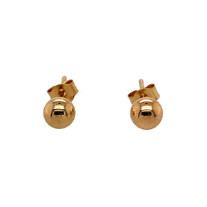 New 9ct Gold 4mm Ball Stud Earrings with the weight 0.20 grams. The backs of the studs are 8mm long