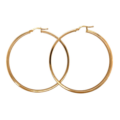 9ct Gold Ridged Hoop Earrings