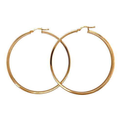 9ct Gold Ridged Hoop Earrings