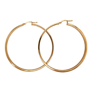 9ct Gold Ridged Hoop Earrings