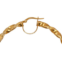 Load image into Gallery viewer, 9ct Gold Twist Hoop Earrings
