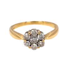 Load image into Gallery viewer, 18ct Gold &amp; Diamond Set Flower Cluster Ring
