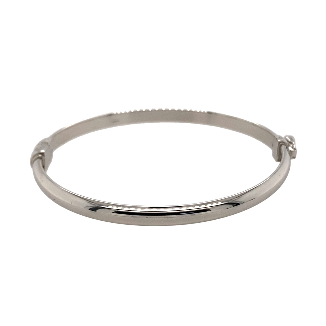 925 Silver Plain Hinged Bangle