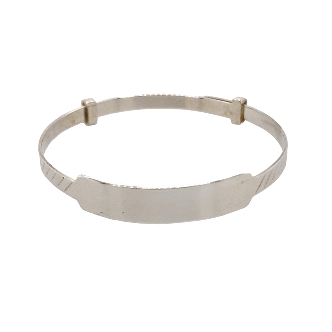 925 Silver D/C ID Expander Bangle