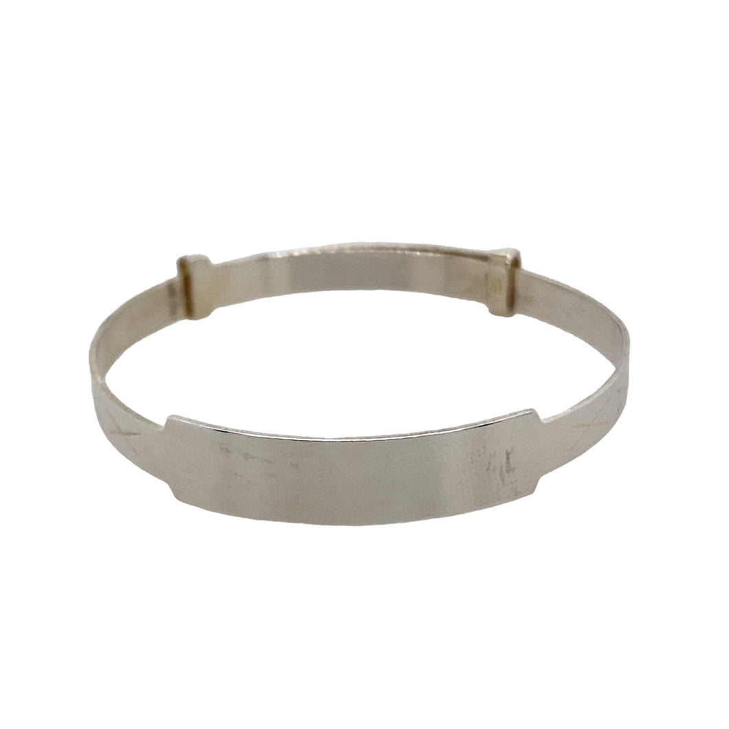 925 Silver D/C Kiss ID Expander Bangle