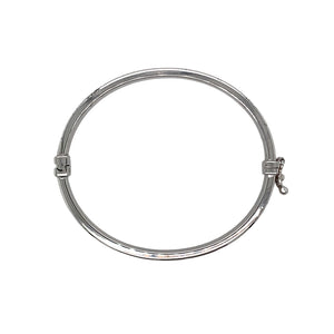 925 Silver Patterned Hinged Bangle