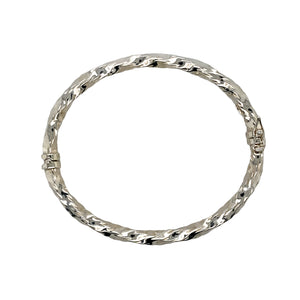 925 Silver Twisted Bangle