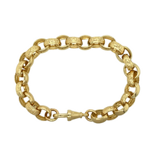 Load image into Gallery viewer, New 9ct Gold 8.5&quot; Engraved Belcher Bracelet 27 grams
