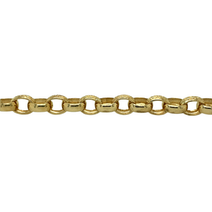 New 9ct Gold 9.25" Engraved Belcher Bracelet 24 grams