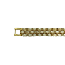 Load image into Gallery viewer, New 9ct Gold &amp; Cubic Zirconia Set 6&quot; Watch Style Bracelet
