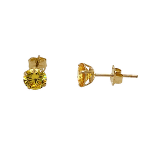 New 9ct Gold November Birthstone Stud Earrings