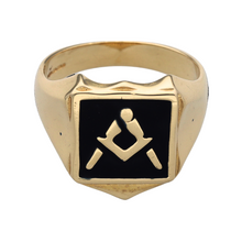 Load image into Gallery viewer, New 9ct Gold Shield Masonic Signet Ring
