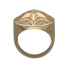 Load image into Gallery viewer, 9ct Gold &amp; Cubic Zirconia Set Star Ring
