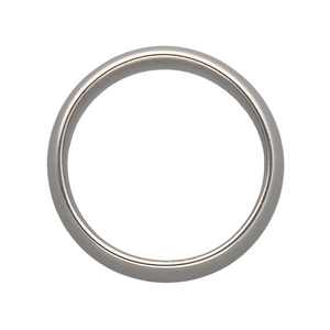 New 18ct White Gold 8mm D Shape Wedding Band Ring