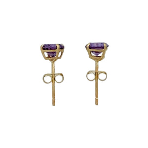 New 9ct Gold February Birthstone Stud Earrings