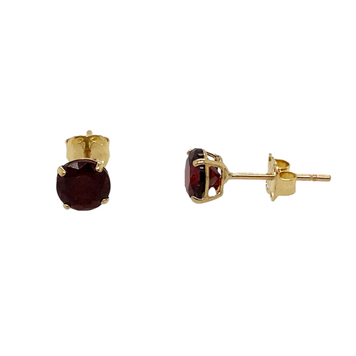 New 9ct Gold January Birthstone Stud Earrings