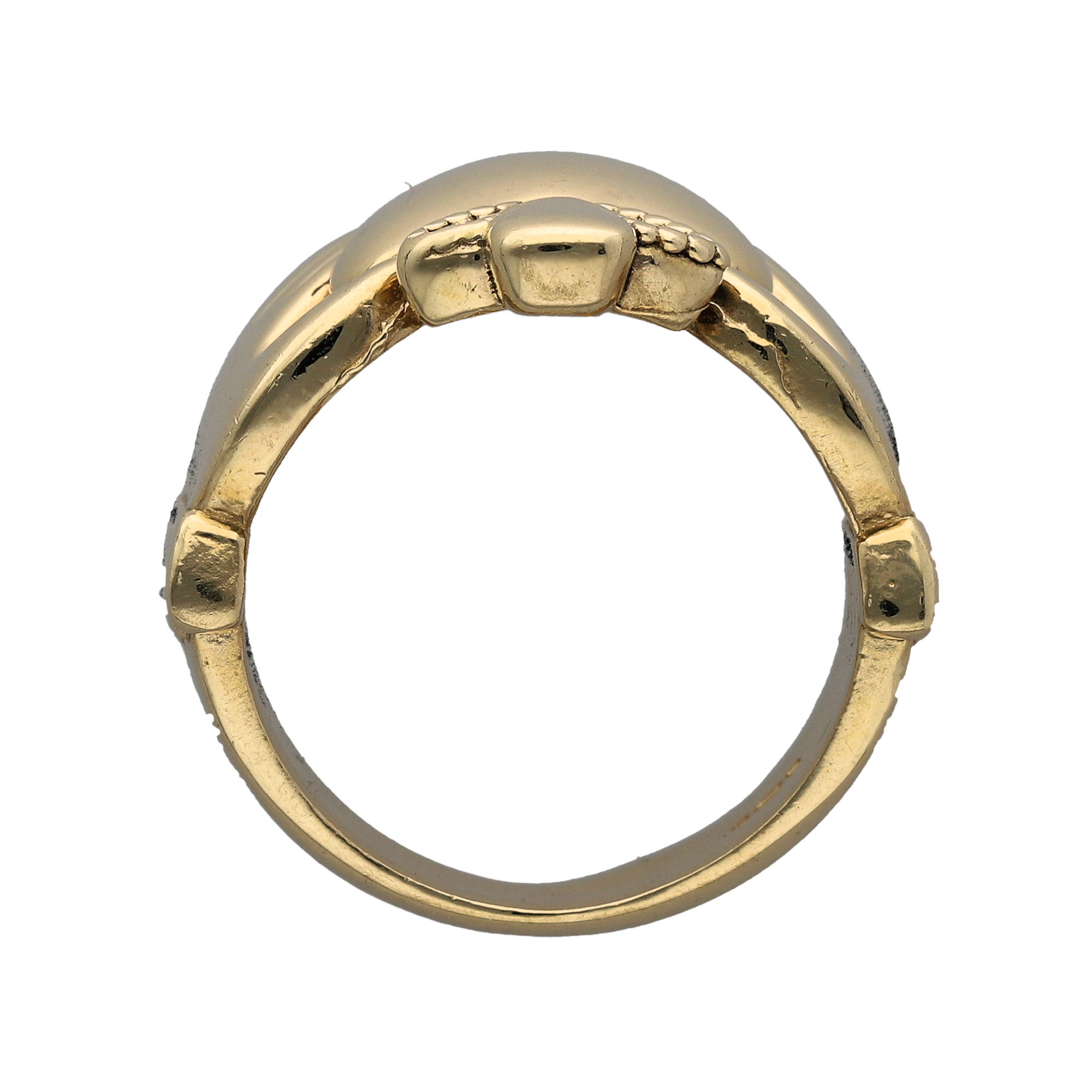 Solid gold sales claddagh ring