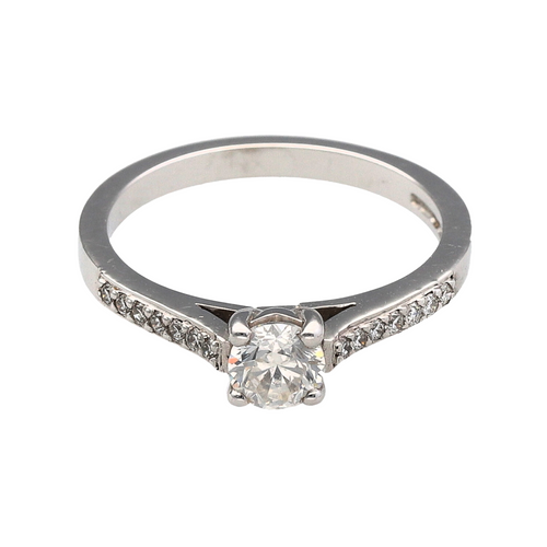 18ct White Gold & Diamond Solitaire Ring