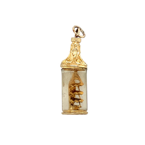 9ct Gold Ship in a Bottle Charm