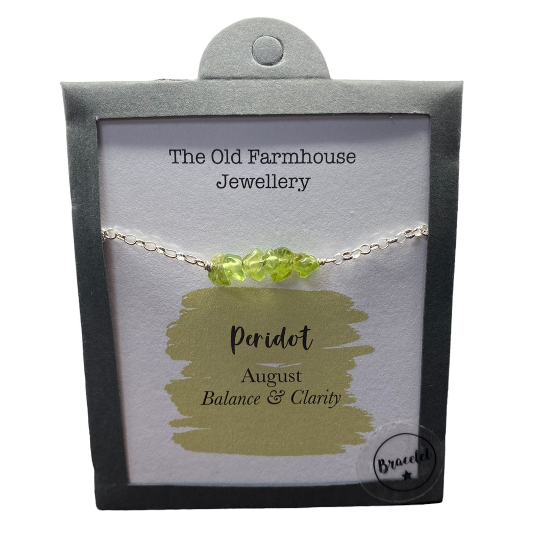 New 925 Silver & Peridot Set August Birthstone 8