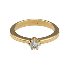 Load image into Gallery viewer, 18ct Gold &amp; Diamond Solitaire Ring
