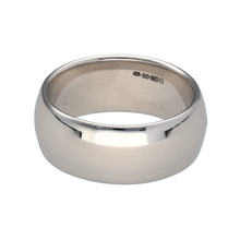Load image into Gallery viewer, New 18ct White Gold 8mm D Shape Wedding Band Ring in size N with the weight 11.10 grams
