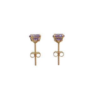 New 9ct Gold June Birthstone Stud Earrings