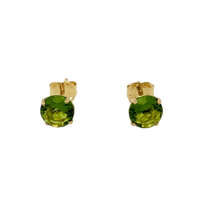 New 9ct Gold August Birthstone Stud Earrings