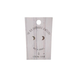 925 Silver Crescent Moon Stud Earrings with the weight 0.30 grams and 6mm diameter