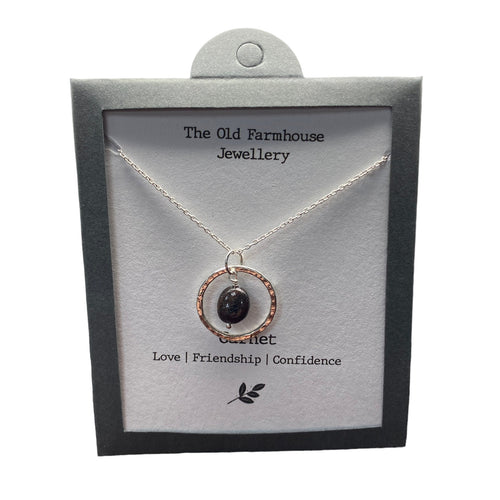 New 925 Silver & Garnet Set Nugget 18