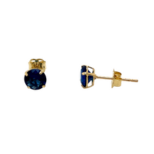 Load image into Gallery viewer, New 9ct Gold September Birthstone Stud Earrings
